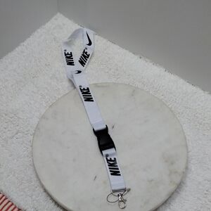 Nike Lanyard Detachable Keychain Badge ID Holder Strap White/Black NL#39